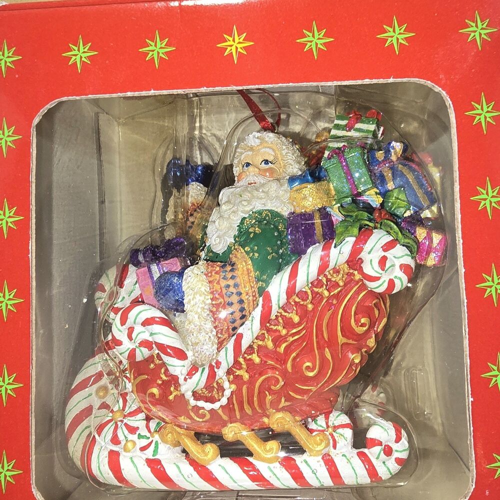 Christopher Radko Santa Candy Ride II Christmas Ornament Mint in Box Circa 2002